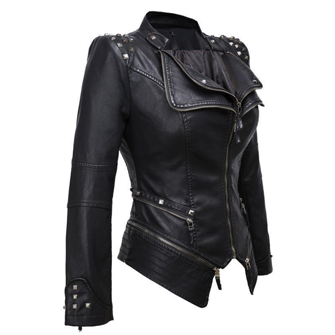 Eliza | Damska Kurtka Slim Fit w Stylu Gotyckim