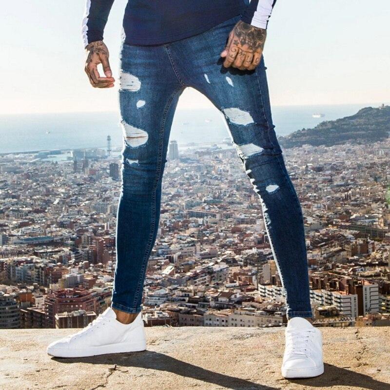Strefa Outlet | Męskie Jeansy Slim Fit z Przetarciami