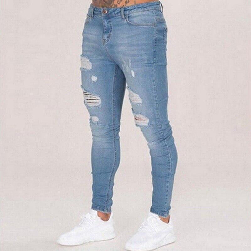 Strefa Outlet | Męskie Jeansy Slim Fit z Przetarciami